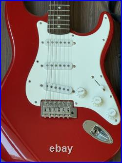 Fender Squire Strat Stratocaster Electric Guitar Red Excellent