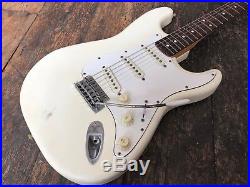 Fender Stratocaster Matt White Electric Guitar Made In Mexico With Free Gig bag