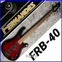 Fernandes FRB-40 Electric Bass Guitar Red 3.3kg Used F/S