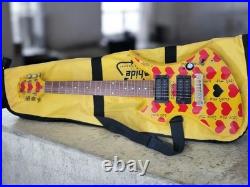 Fernandes Yellow Heart Jr Hide Electric Guitar with Case