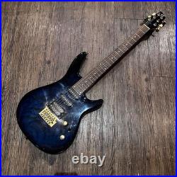 Flavor ST-Style Electric Guitar Blue with Gold Hardware 24F 80% Fret