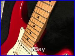 Frost Red 1991 FENDER Stratocaster American Standard Electric Guitar USA with Case