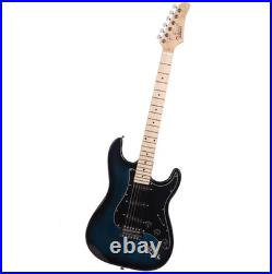 GST Stylish Electric Guitar Kit with Black Pickguard Dark Blue