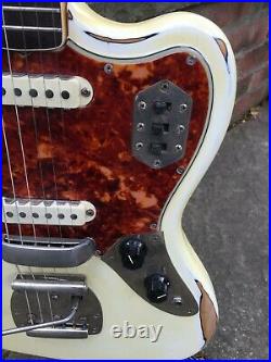 Genuine 1966 yellowed Olympic White Fender Jaguar NOT reissue! REAL MOJO