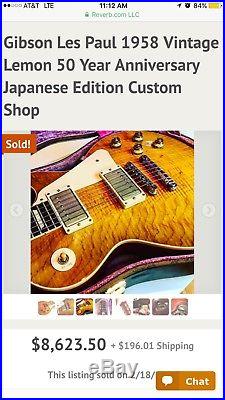 Gibson Custom Shop Les Paul 1958 58 R8 50th Anniversary Murphy Aged Japan