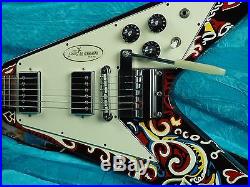 Gibson Custom Shop Ltd Jimi Hendrix Psychedelic Flying V Electric Guitar 159