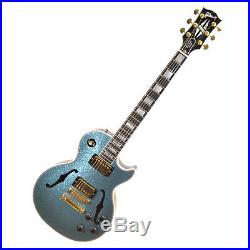 Gibson Les Paul Florentine Custom Electric Guitar-Blue Sparkle with OHSC Used