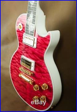 Gibson Les Paul Super Custom Butterfly Trans Pink Electric Guitar