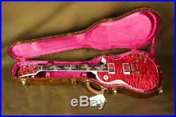 Gibson Les Paul Super Custom Butterfly Trans Pink Electric Guitar