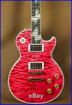 Gibson Les Paul Super Custom Butterfly Trans Pink Electric Guitar Ultima