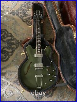 Gibson guitar 330 hollow body olive drab green, VOS finish limited