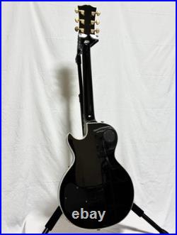 GrassRoots Les Paul Custom Black Electric Guitar with Fresh Strings