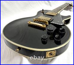 GrassRoots Les Paul Custom Black Electric Guitar with Fresh Strings