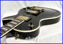 GrassRoots Les Paul Custom Black Electric Guitar with Fresh Strings