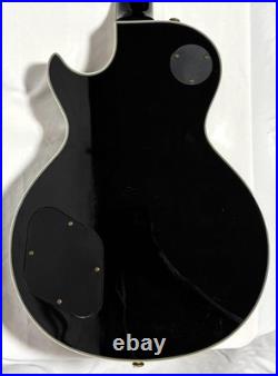 GrassRoots Les Paul Custom Black Electric Guitar with Fresh Strings