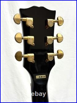 GrassRoots Les Paul Custom Black Electric Guitar with Fresh Strings