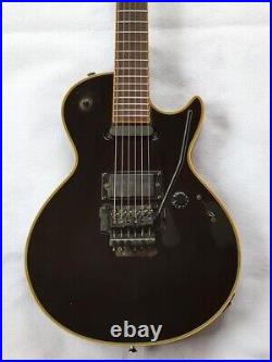 Grass roots G-CL-58 Les paul type Black SSS Electric Guitar Tested From Japan
