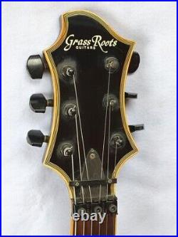 Grass roots G-CL-58 Les paul type Black SSS Electric Guitar Tested From Japan