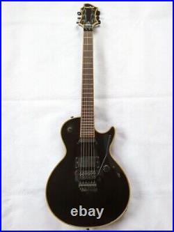 Grass roots G-CL-58 Les paul type Black SSS Electric Guitar Tested From Japan