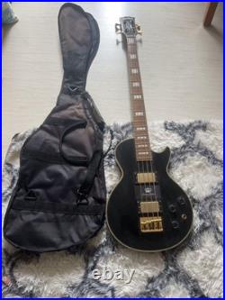 Grassroots Lez Paul Custombase Electric Bass Black with Gig Bag Grassroots Lez Paul Custombase Electric Bass Black with Gig Bag