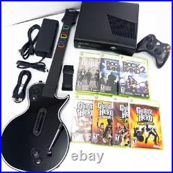 Guitar Hero Xbox 360 S Console Bundle Set with Les Paul Guitar + 3 Games TESTED