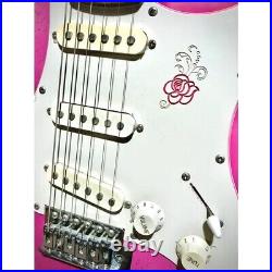 Gypsy Rose Pink Color Electric Guitar Stratocaster Type Used From Japan