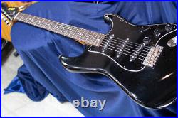 HOLLY Stratocaster model made in Japan black Free shipping from Japan