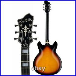 Hagstrom Super Viking Flame Maple Guitar Tobacco Sunburst 194744628481 OB