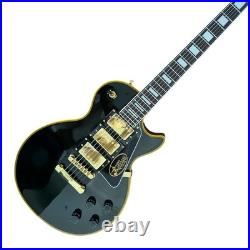 Handcrafted Electric Guitar Triple Humbucker Pickups Binding Archtop FREE SHIP