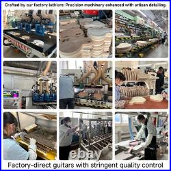 Handcrafted Electric Guitar Triple Humbucker Pickups Binding Archtop FREE SHIP