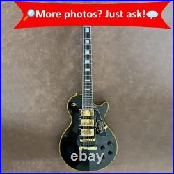 Handcrafted Electric Guitar Triple Humbucker Pickups Binding Archtop FREE SHIP