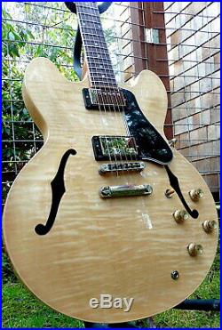 Highly flamed 2013 Gibson ES 335 Blonde Dot Reissue w OHSC Memphis Certificate