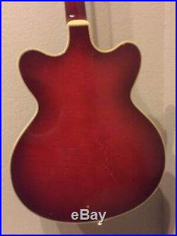 Hofner 4575 Verythin Semi Acoustic Electric Guitar Cherry Red (1960s)