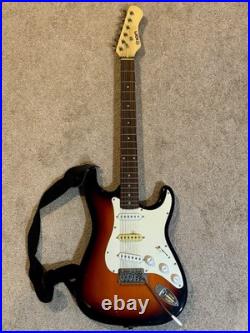 ION Electric Guitar Sunburst Solid Body 6 String 21 Frets Right-Handed Strap