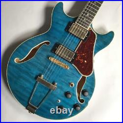 Ibanez Amh90Qm Tbl Full Aco Guitar Electric Guitar
