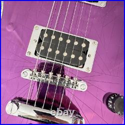 Iceman Paul Stanley Use Style Purple Mirror Electric Guitar Abalone Body Binding