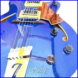 Italia Guitars Torino V Semi-Acoustic 2-PU Blue Sparkle Authentic from Japan Italia Guitars Torino V Semi-Acoustic 2-PU Blue Sparkle Authentic from Japan