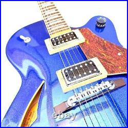 Italia Guitars Torino V Semi-Acoustic 2-PU Blue Sparkle Authentic from Japan Italia Guitars Torino V Semi-Acoustic 2-PU Blue Sparkle Authentic from Japan