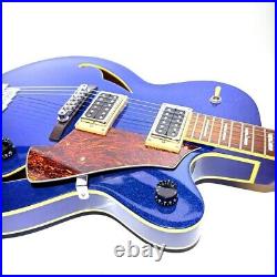Italia Guitars Torino V Semi-Acoustic 2-PU Blue Sparkle Authentic from Japan Italia Guitars Torino V Semi-Acoustic 2-PU Blue Sparkle Authentic from Japan