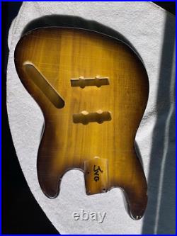 JAZZ BASS Body RELIC Nitro ThinSkinLacquer Primitivo 2 tone Sunburst JVGuitars