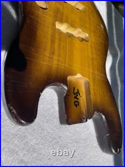 JAZZ BASS Body RELIC Nitro ThinSkinLacquer Primitivo 2 tone Sunburst JVGuitars