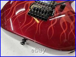 Jackson Japan Dinky DK2M Reverse Electric Guitar Metallic Red Flame