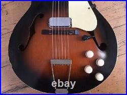 Kay 6535 1961 Tobacco Sunburst Archtop Guitar with Double Pickup & free gig bag