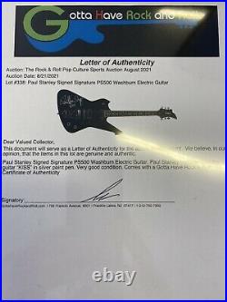 Kiss Paul Stanley Signed Washburn Guitar