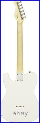 Legend LTE-Z Electric Guitar Telecaster, Matt White Finish, Maple Fretboard, Lim