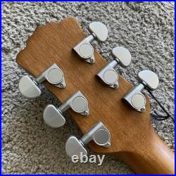 Luna Acoustic Guitar Engraved Pine Top Body Mahogany Neck Rosewood Fingerboard