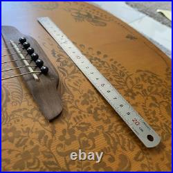 Luna Acoustic Guitar Engraved Pine Top Body Mahogany Neck Rosewood Fingerboard