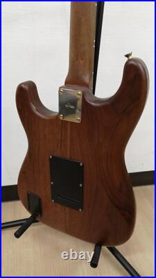 MOON Strat Used Walnut body Brown withGig case