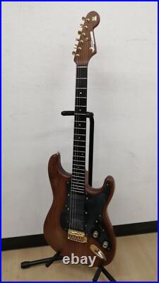 MOON Strat Used Walnut body Brown withGig case