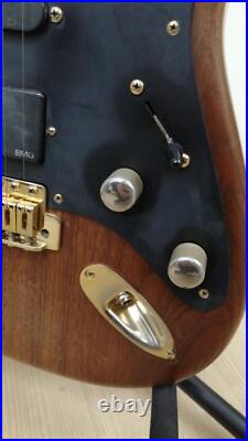 MOON Strat Used Walnut body Brown withGig case